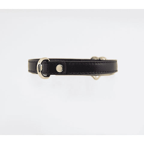 Heart Buckle Bondage Leather Collar by Love In Leather