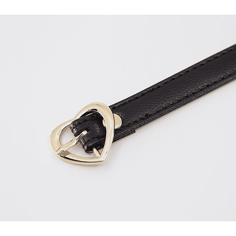 Heart Buckle Bondage Leather Collar by Love In Leather