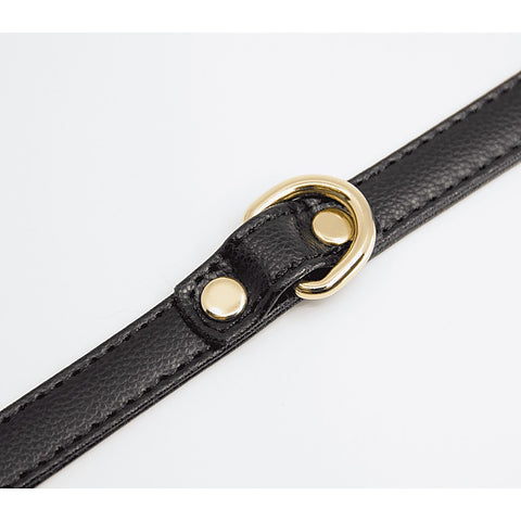 Heart Buckle Bondage Leather Collar by Love In Leather