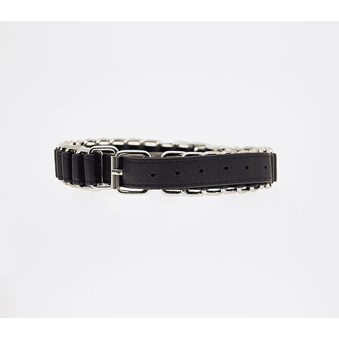 Chain Link Bondage Collar and Lead by Love In Leather
