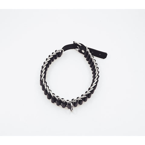 Chain Link Bondage Collar and Lead by Love In Leather