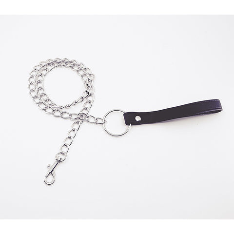 Chain Link Bondage Collar and Lead by Love In Leather