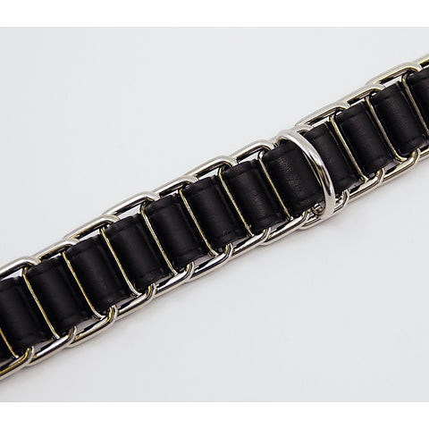 Chain Link Bondage Collar and Lead by Love In Leather