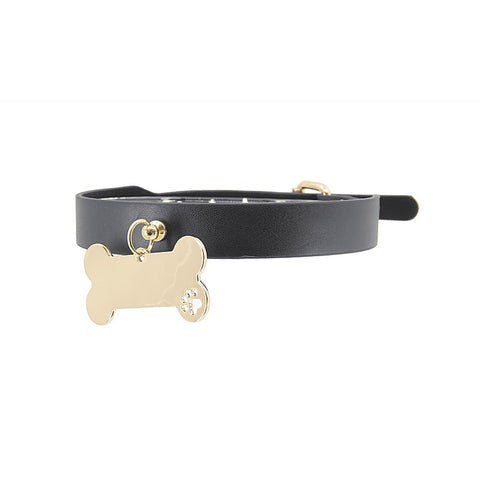 Engravable Bone Bondage Collar by Love In Leather