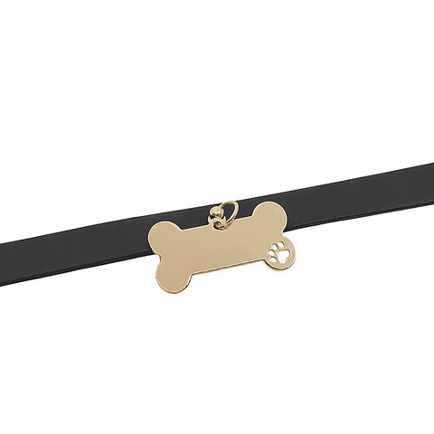 Engravable Bone Bondage Collar by Love In Leather