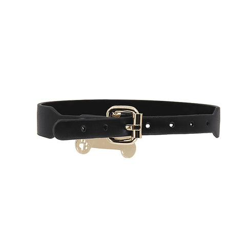 Engravable Bone Bondage Collar by Love In Leather