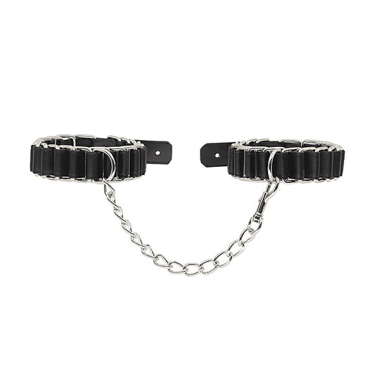 Woven Chain Link Wrist Cuffs by Love In Leather