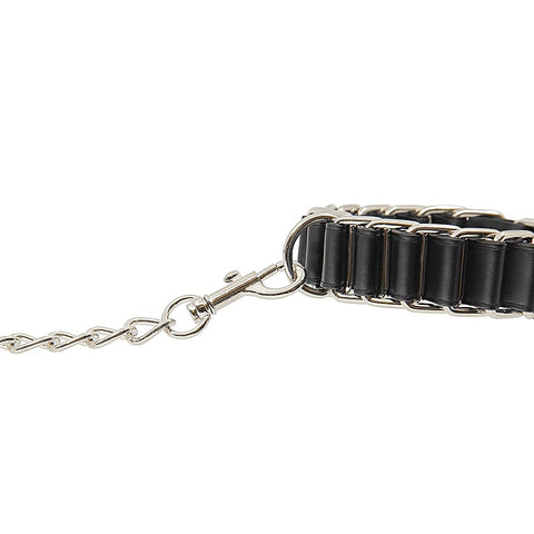 Woven Chain Link Wrist Cuffs by Love In Leather