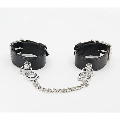 Silver Tip Leather Wrist Cuffs by Love In Leather