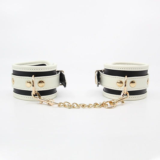 Glow In Dark Bondage Wrist Cuffs by Love In Leather
