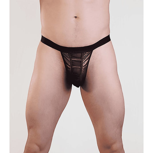 Peek-A-Boo Wet Look G-String by Love In Leather