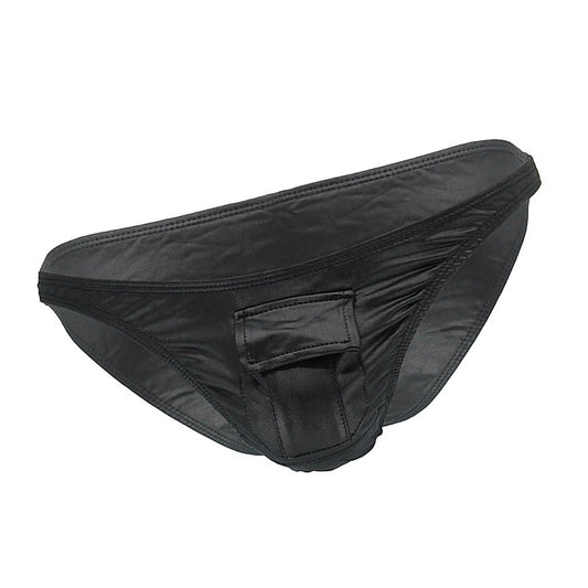 Mens Wet Look Front Pocket Underwear by Love In Leather