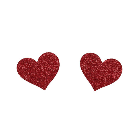 Glitter Heart Womens Nipple Covers by Love In Leather