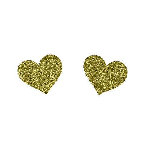 Glitter Heart Womens Nipple Covers by Love In Leather