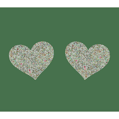 Glitter Heart Womens Nipple Covers by Love In Leather