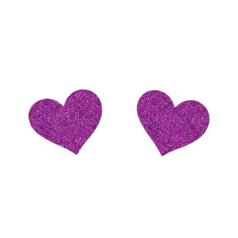 Glitter Heart Womens Nipple Covers by Love In Leather