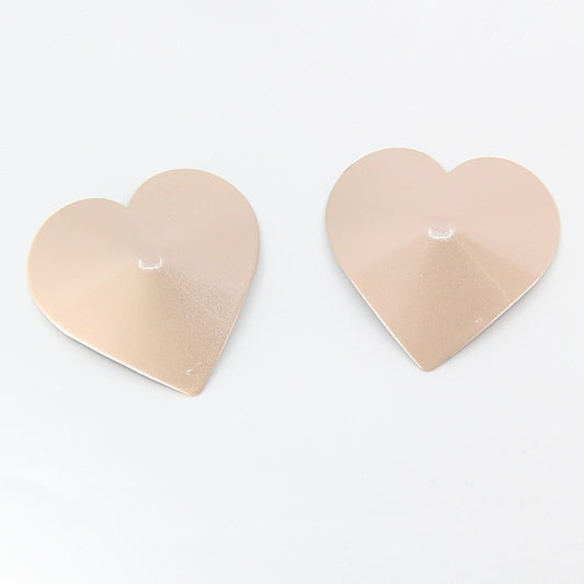 Heart Shape Metal Pasties by Love In Leather