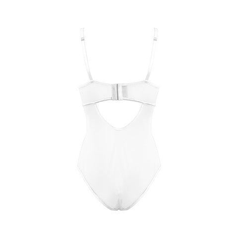 Lingerie BDSM Play Sexy Womens Bodysuit White by Muse