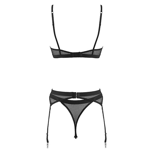 Lingerie Fetish Play Sexy Bra and Panty Set Black by Muse
