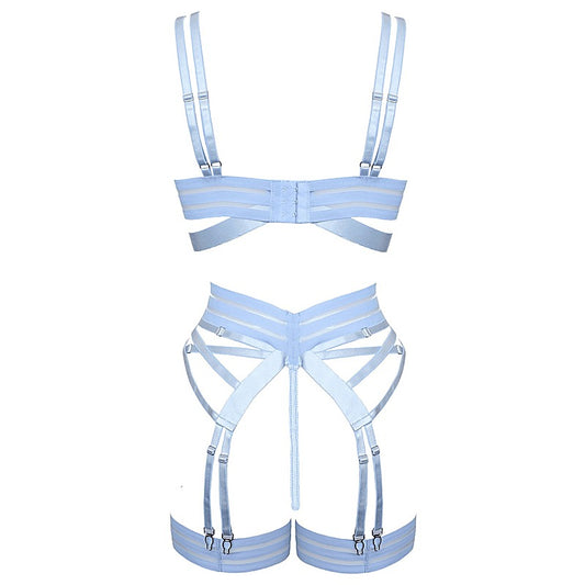 Fetish Play Sexy Womens Lingerie Set Blue by Muse
