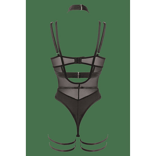 Lingerie 3 Piece Bodysuit With Elastic Brace Top By Muse