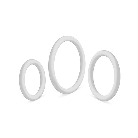 3 Pack Silicone Cock Rings Set by Love In Leather
