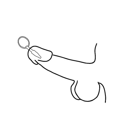 Cum Thru Penis Plug With Ring by Love In Leather
