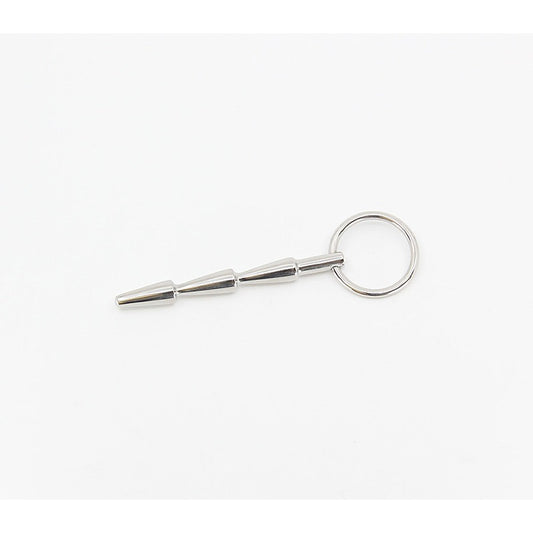 Solid Ridged Penis Plug With Ring by Love In Leather