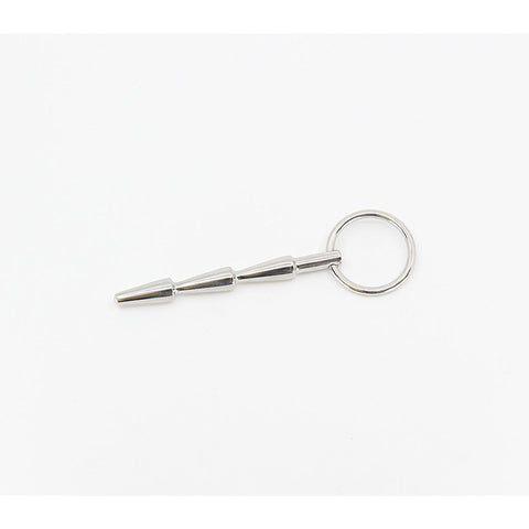 Solid Ridged Penis Plug With Ring by Love In Leather