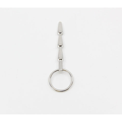 Solid Ridged Penis Plug With Ring by Love In Leather
