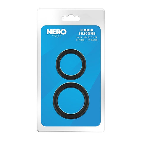 Nero Liquid Silicone 2 Pack Ball Stretcher Rings by Evolved