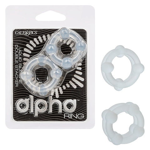 Alpha Liquid Silicone Double Stacker Cock Ring