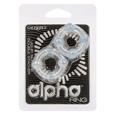 Alpha Liquid Silicone Double Stacker Cock Ring