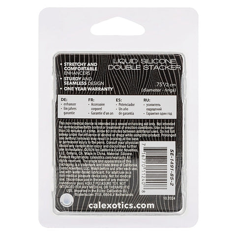 Alpha Liquid Silicone Double Stacker Cock Ring