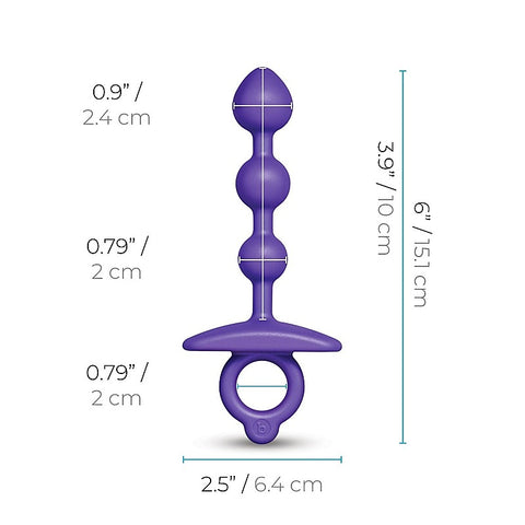 Butties ZIP Silicone Anal Beads by B-Vibe