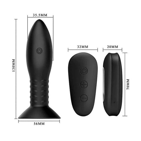 Remote Control Rotation Beads Anal Plug by Baile