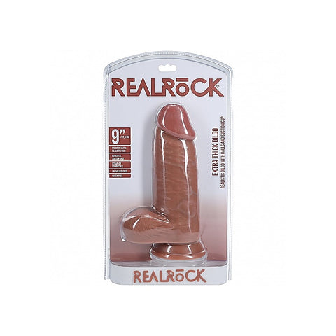 RealRock Extra Thick Realistic Skin Dildo with Balls