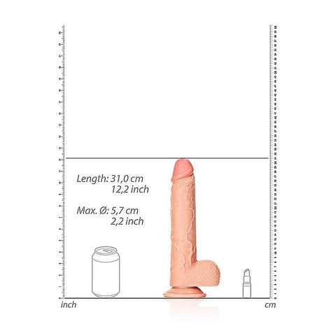 Realrock Straight Realistic Dildo with Balls Flesh