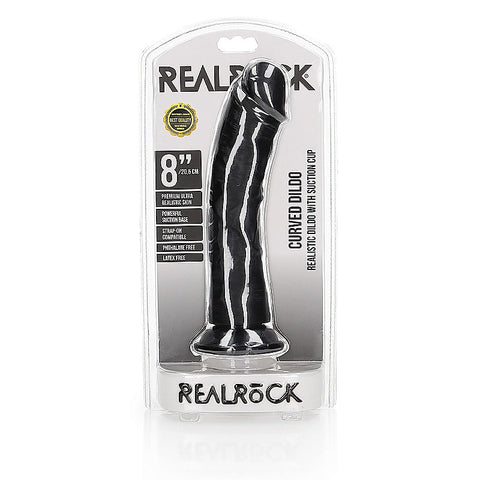 Realrock Curved Suction Cup Realistic Dong by Shots Toys