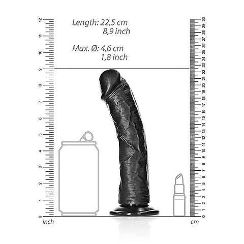Realrock Curved Suction Cup Realistic Dong by Shots Toys