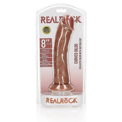 Realrock Curved Suction Cup Realistic Dong by Shots Toys