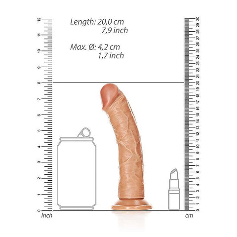 RealRock Curved Realistic Dildo by Shots Toys