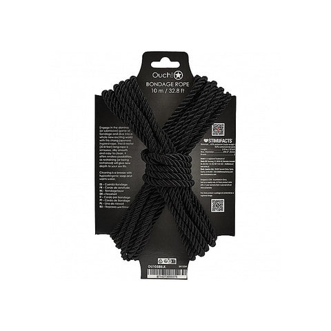 OUCH! Silky Smooth Nylon Bondage Rope 10m by Shots Toys