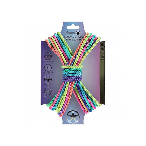 OUCH! Silky Smooth Nylon Bondage Rope 10m by Shots Toys