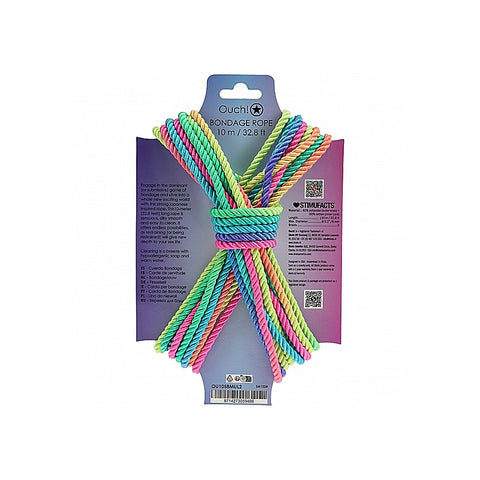 OUCH! Silky Smooth Nylon Bondage Rope 10m by Shots Toys