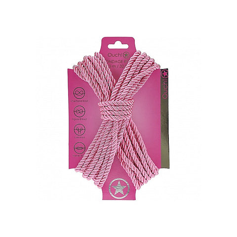 OUCH! Silky Smooth Nylon Bondage Rope 10m by Shots Toys