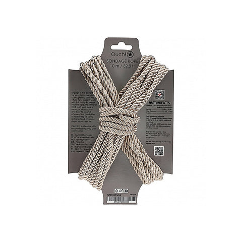 OUCH! Silky Smooth Nylon Bondage Rope 10m by Shots Toys