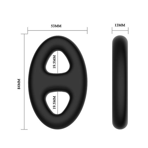 Silicone Oval Cock & Ball Ring by CRAZY BULL