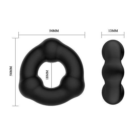 Super Soft Silicone Beaded Cock Ring by CRAZY BULL