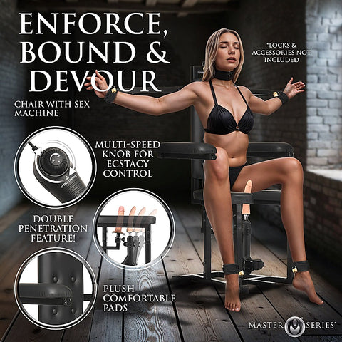 Master Series Enforcer Chair with Sex Machine by XR Brands